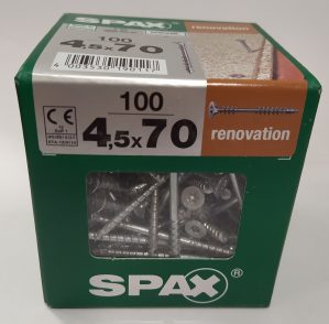 Шуруп Spax 4,5x70 мм 4541010450706 (100 шт/упак) WIROX - фиксирующая резьба