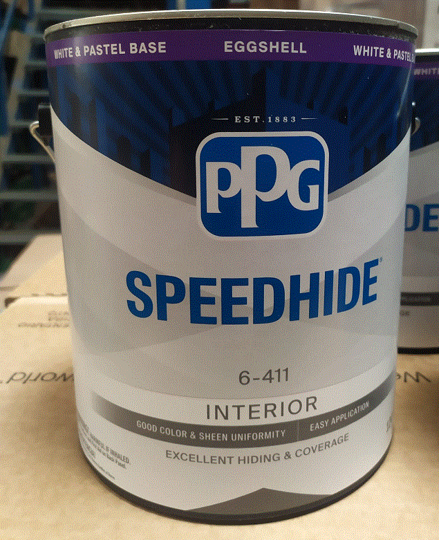 Краска PPG Speedhide для стен и потолков EGGSHELL (яичная скорлупа), 18,9л, 6-411/05